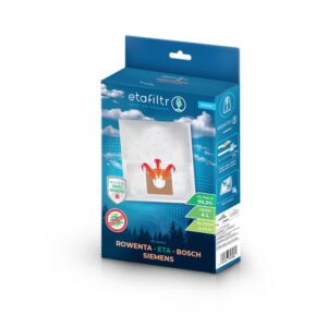 ETA ROW1 Σακούλες Ηλεκτρικής σκούπας ROWENTA - BOSCH - SIEMENS 5lt -4τεμ & Φίλτρο