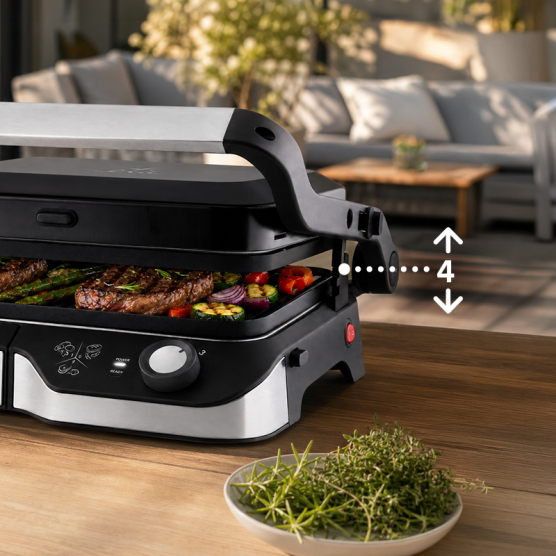 ETA DeliChef 615690000 Ηλεκτρική Ψηστιέρα Grill-BBQ 2000W με ρύθμιση θερμοκρασίας & αποσπώμενες πλάκες - Image 5